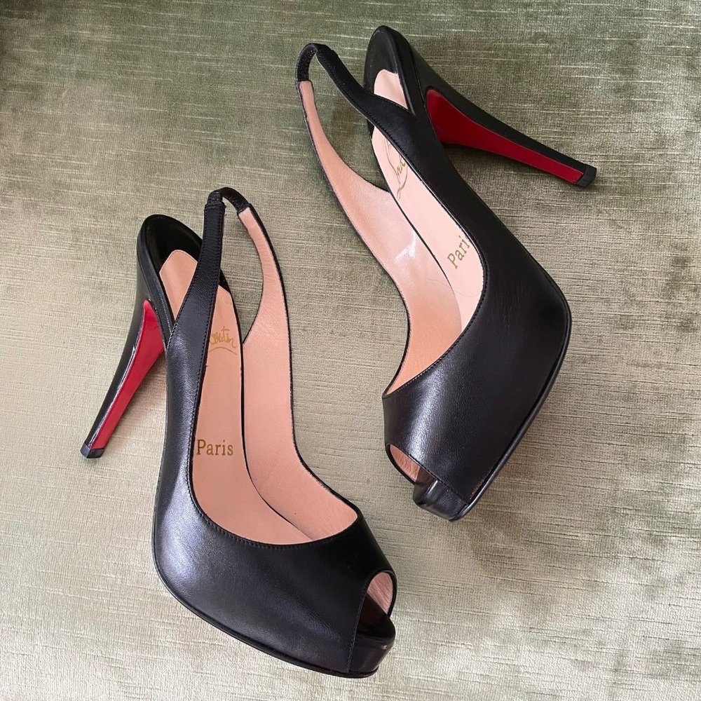 Christian Louboutin Black and Red Heels
